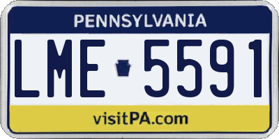 PA license plate LME5591