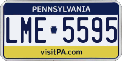 PA license plate LME5595