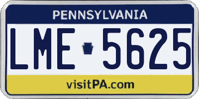 PA license plate LME5625