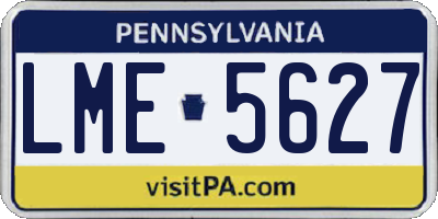 PA license plate LME5627