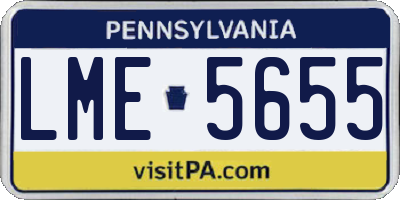 PA license plate LME5655