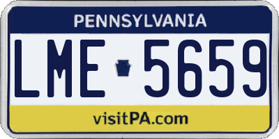 PA license plate LME5659