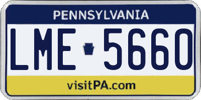 PA license plate LME5660