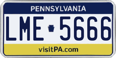 PA license plate LME5666