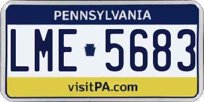 PA license plate LME5683