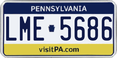 PA license plate LME5686