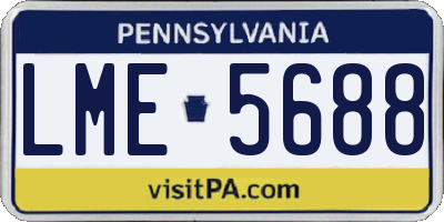 PA license plate LME5688