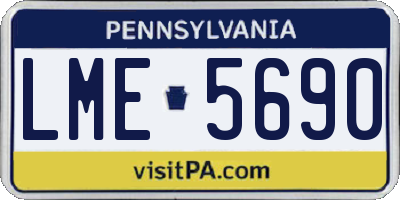 PA license plate LME5690