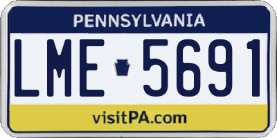 PA license plate LME5691