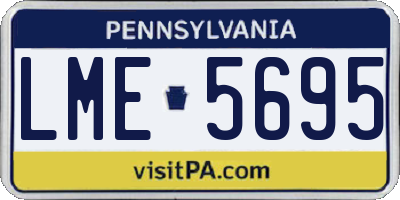 PA license plate LME5695