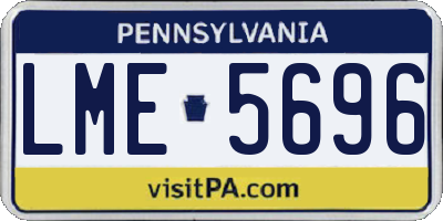 PA license plate LME5696
