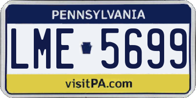 PA license plate LME5699