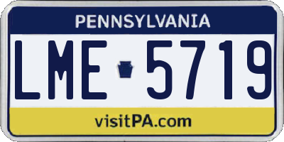 PA license plate LME5719