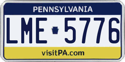 PA license plate LME5776