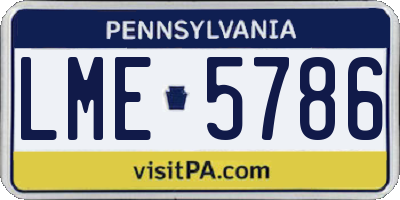 PA license plate LME5786