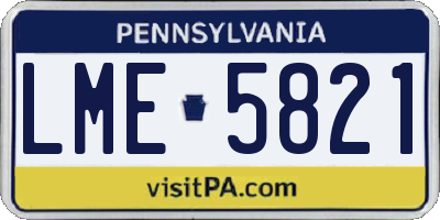 PA license plate LME5821