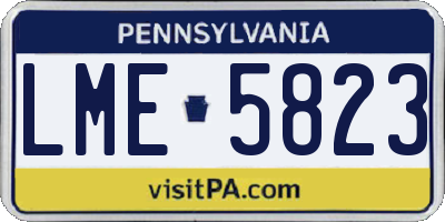 PA license plate LME5823