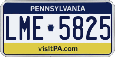 PA license plate LME5825