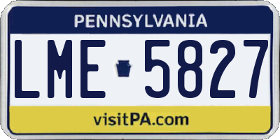 PA license plate LME5827