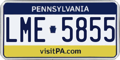 PA license plate LME5855