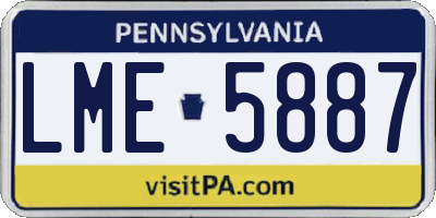 PA license plate LME5887