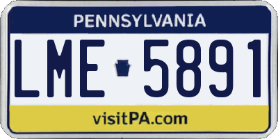 PA license plate LME5891
