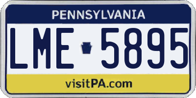 PA license plate LME5895