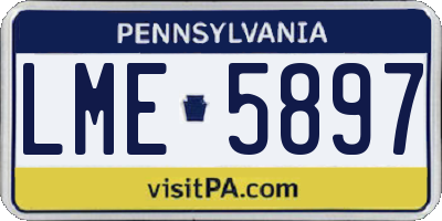 PA license plate LME5897