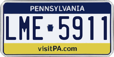 PA license plate LME5911