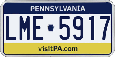 PA license plate LME5917