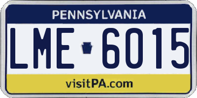 PA license plate LME6015