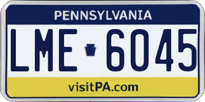 PA license plate LME6045