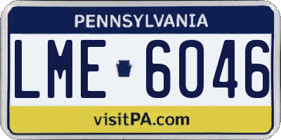 PA license plate LME6046