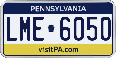 PA license plate LME6050