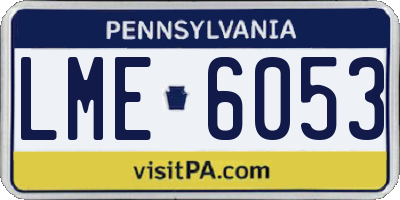 PA license plate LME6053