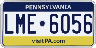 PA license plate LME6056