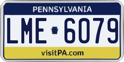PA license plate LME6079