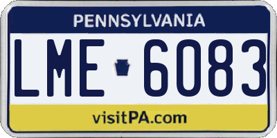 PA license plate LME6083