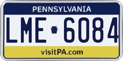 PA license plate LME6084