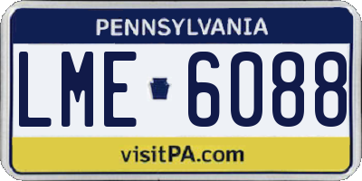 PA license plate LME6088
