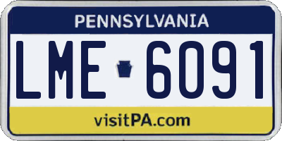 PA license plate LME6091