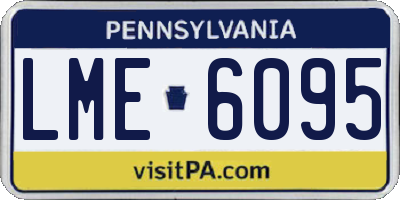 PA license plate LME6095