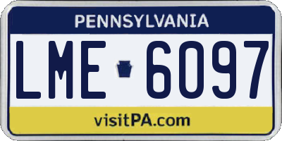 PA license plate LME6097