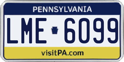 PA license plate LME6099