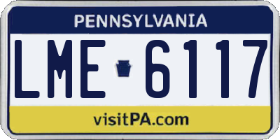 PA license plate LME6117