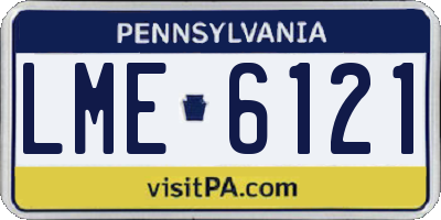 PA license plate LME6121
