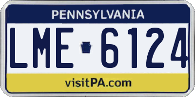 PA license plate LME6124