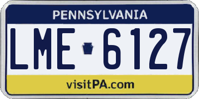 PA license plate LME6127