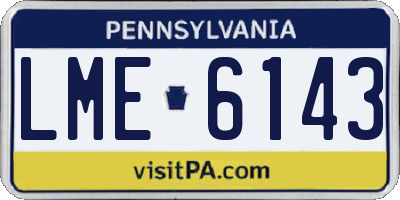 PA license plate LME6143