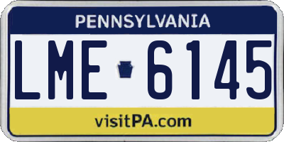 PA license plate LME6145